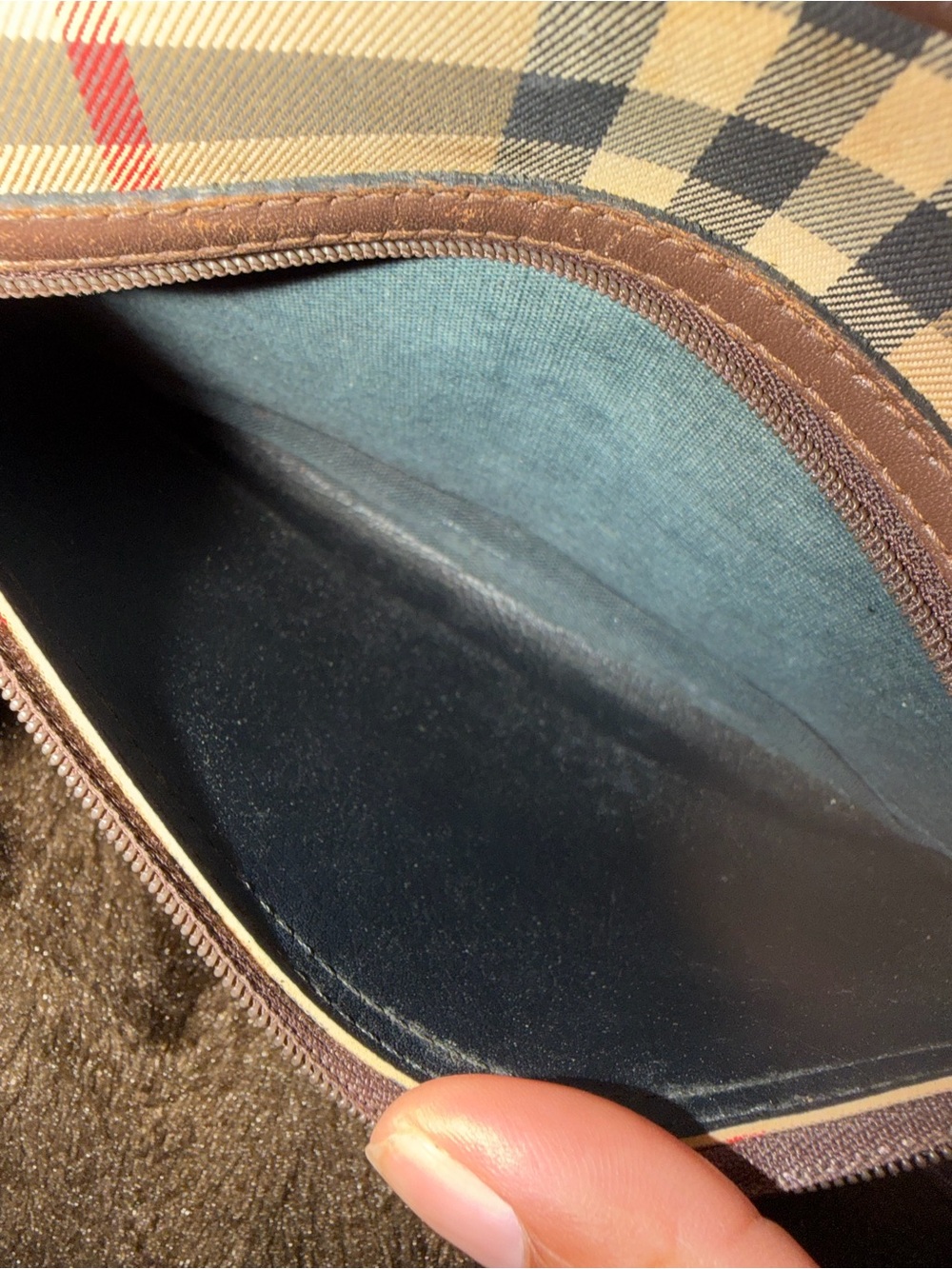 Burberry Beige Check Canvas Crossbody Bag - Picture 10 of 12
